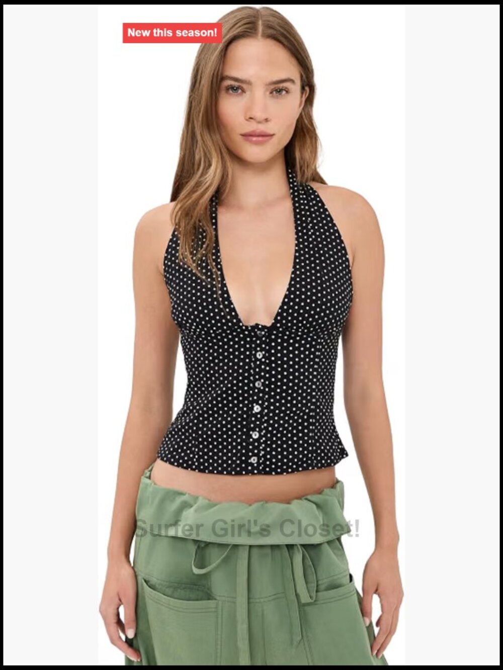 Free People Ramona Printed Halter Top Cotton Sleeveless Boho